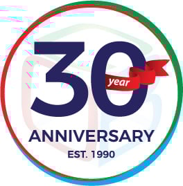 30 anniversary clear logo blue type